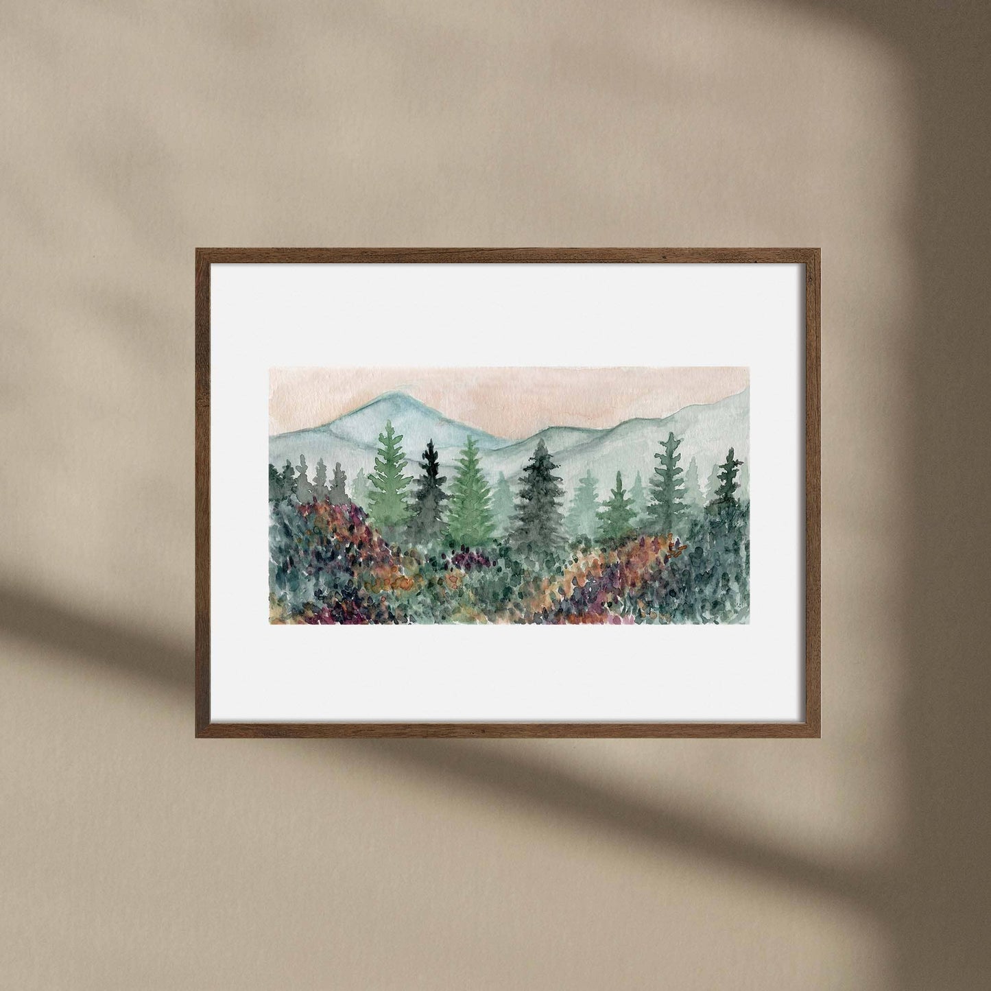 Blue Ridge Mountainscape Art Print Jorgi Mae Design