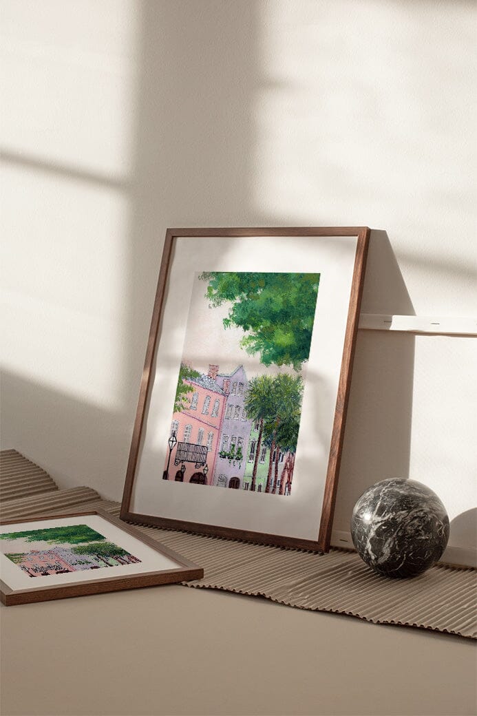 Charleston's Rainbow Row Print Art Print Jorgi Mae Design